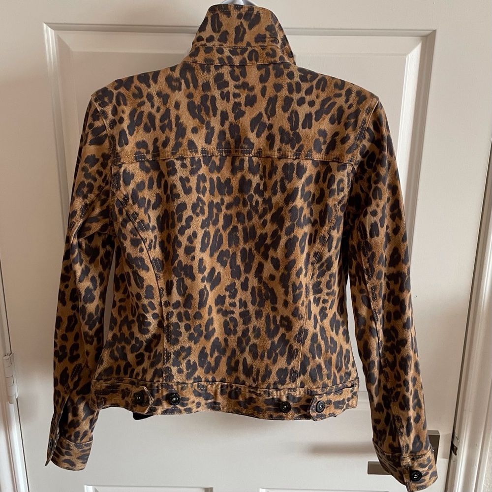 Black & Tan Leopard Print 🐆 Denim Jacket - Picture 2 of 10